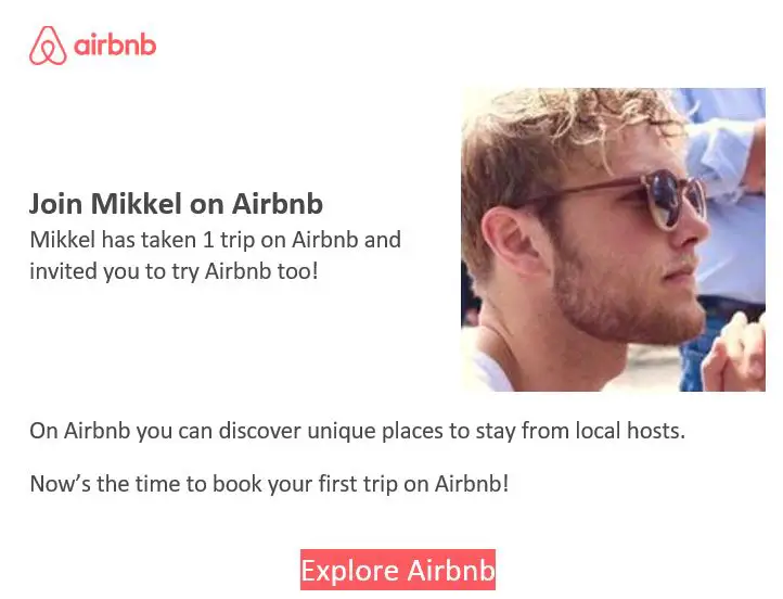 Airbnb invitation